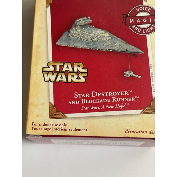 Hallmark Keepsake Ornament Star Wars Star Destroyer Blockade Runner 2004 Magic - Picture 5 of 5